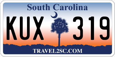 SC license plate KUX319