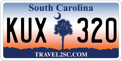 SC license plate KUX320
