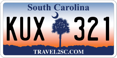 SC license plate KUX321