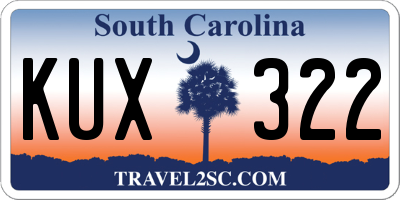 SC license plate KUX322