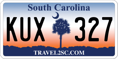 SC license plate KUX327