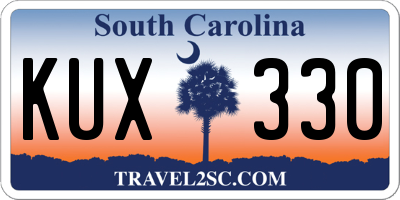 SC license plate KUX330