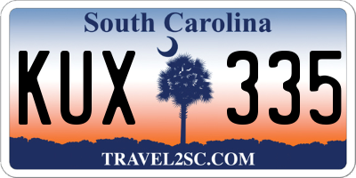 SC license plate KUX335