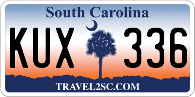 SC license plate KUX336