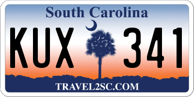 SC license plate KUX341