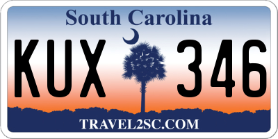 SC license plate KUX346