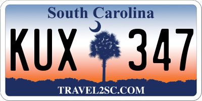 SC license plate KUX347