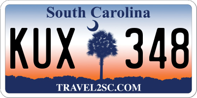 SC license plate KUX348