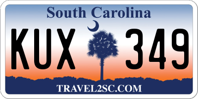 SC license plate KUX349