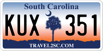 SC license plate KUX351