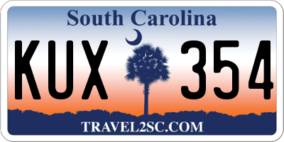 SC license plate KUX354