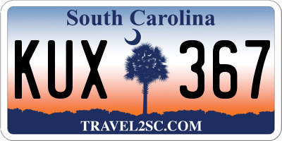 SC license plate KUX367