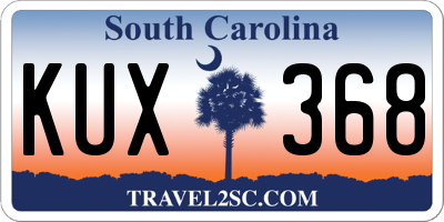 SC license plate KUX368