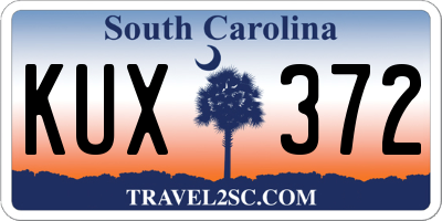 SC license plate KUX372