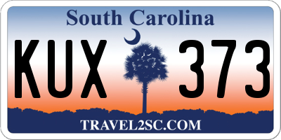 SC license plate KUX373