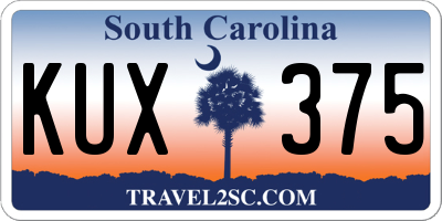 SC license plate KUX375