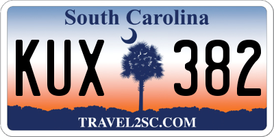 SC license plate KUX382