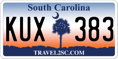 SC license plate KUX383