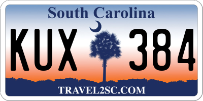 SC license plate KUX384