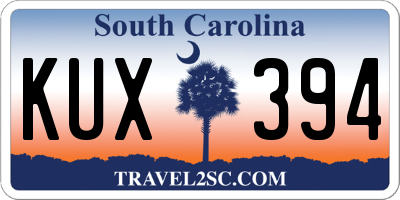 SC license plate KUX394