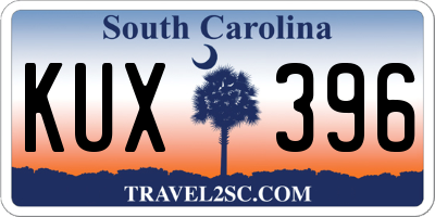 SC license plate KUX396