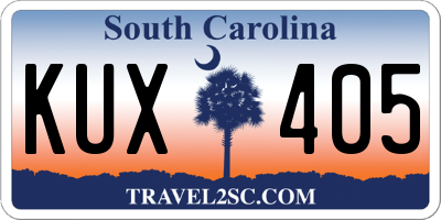 SC license plate KUX405