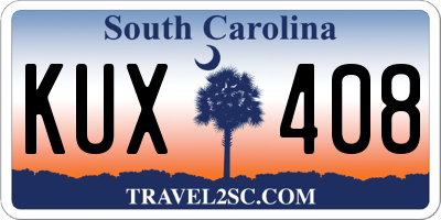 SC license plate KUX408