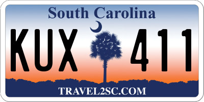 SC license plate KUX411