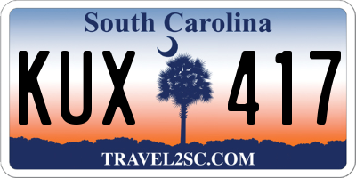 SC license plate KUX417