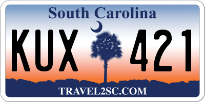 SC license plate KUX421