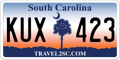 SC license plate KUX423
