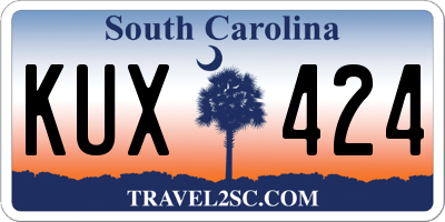 SC license plate KUX424