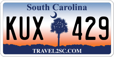 SC license plate KUX429