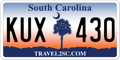 SC license plate KUX430