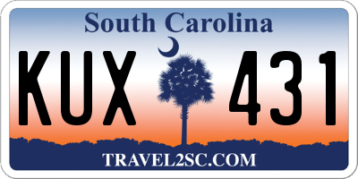 SC license plate KUX431