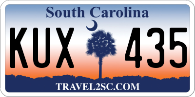 SC license plate KUX435
