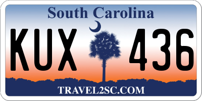 SC license plate KUX436