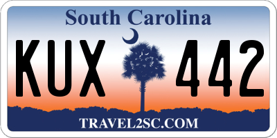 SC license plate KUX442