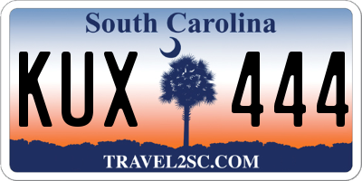 SC license plate KUX444