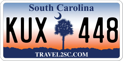 SC license plate KUX448