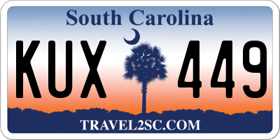 SC license plate KUX449