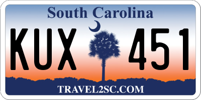 SC license plate KUX451