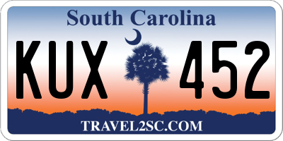 SC license plate KUX452