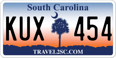 SC license plate KUX454