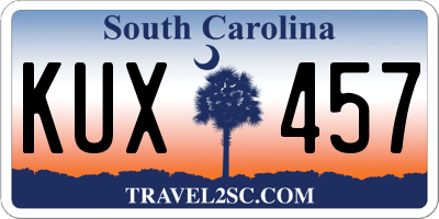 SC license plate KUX457