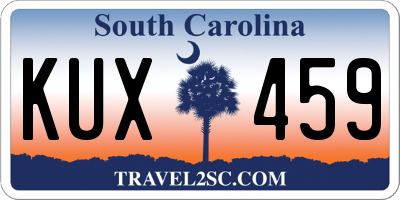 SC license plate KUX459