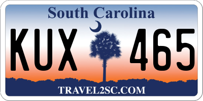 SC license plate KUX465