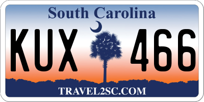 SC license plate KUX466