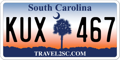SC license plate KUX467