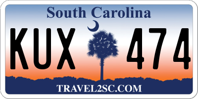SC license plate KUX474